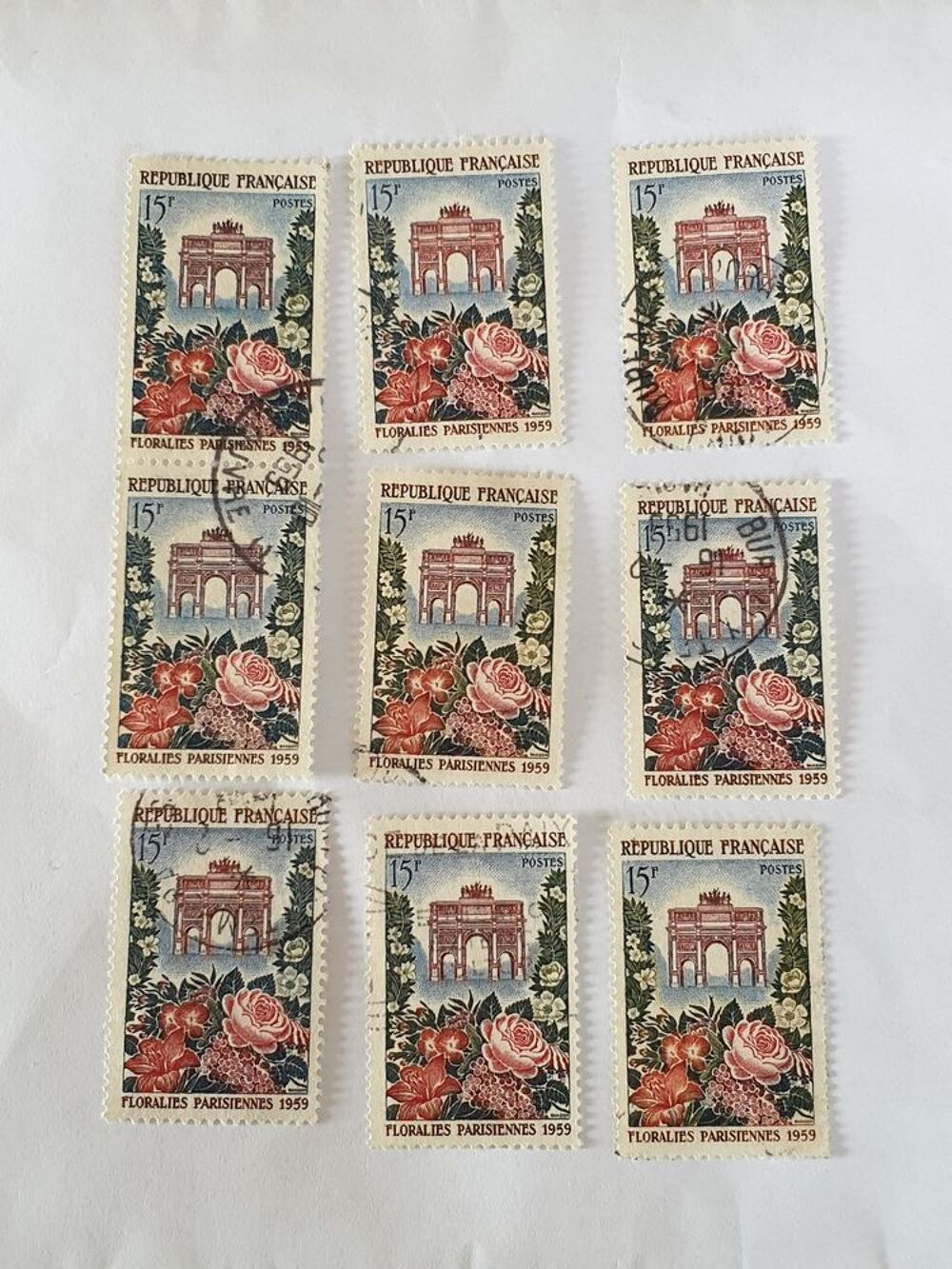 timbre france 1959 ,Floralies Parisiennes- lot 0.99 euro 