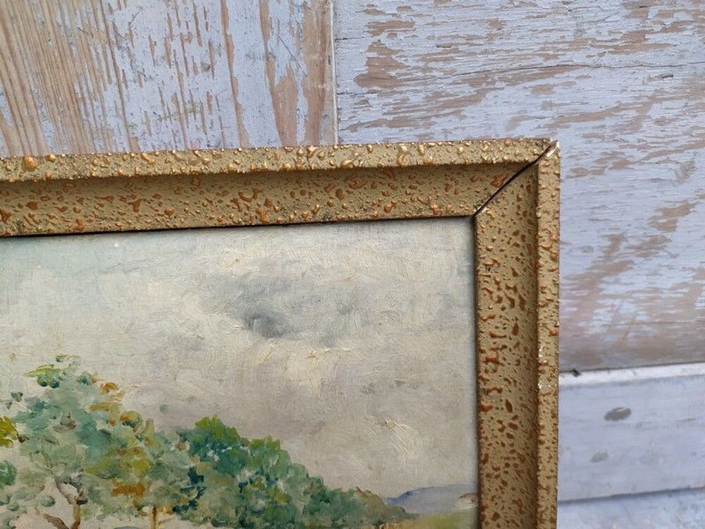 Tableau Paysage de Campagne Chemin Bord&eacute; d'Arbres 