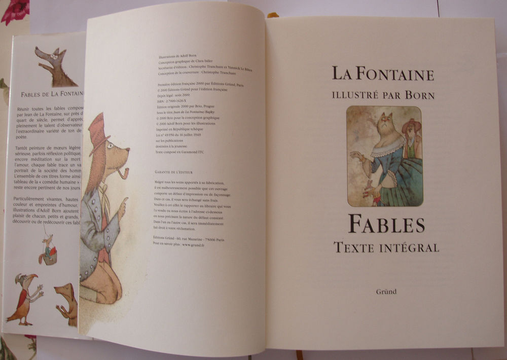 La Fontaine (Les Fables) illustr&eacute; par A.Born, Ed&nbsp;.Gr&uuml;nd Livres et BD