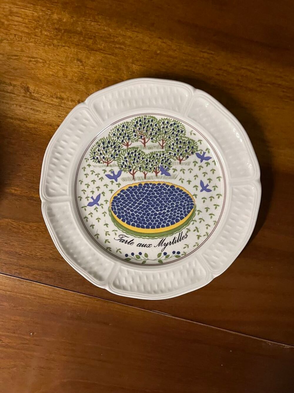 Assiettes &agrave; dessert porcelaine Giens Cuisine