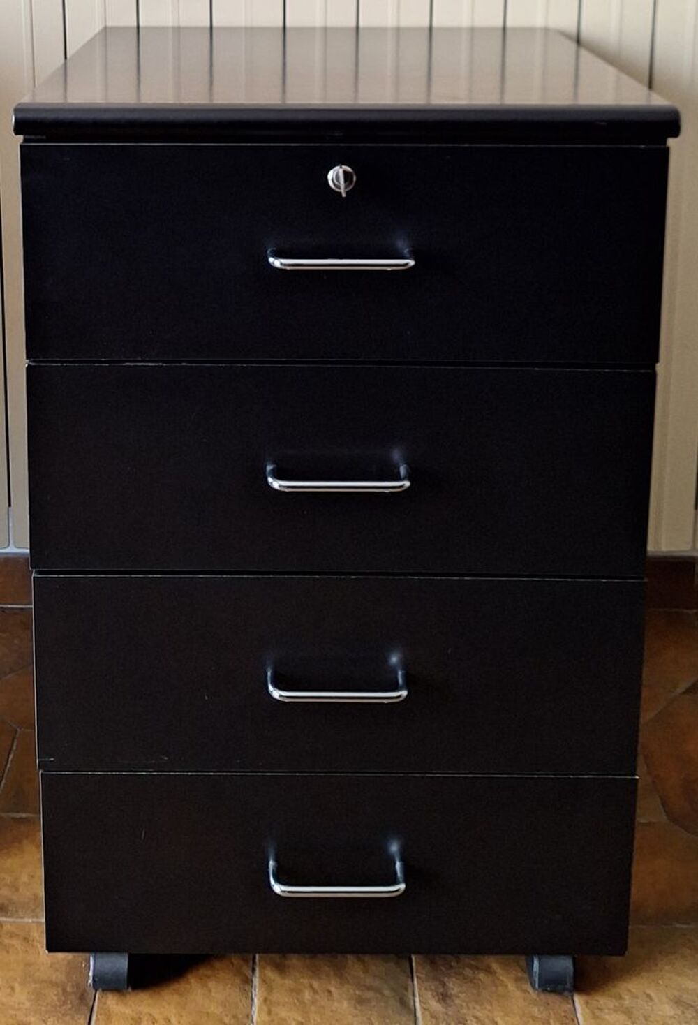 Meuble caisson sous bureau 4 tiroirs, &agrave; roulettes Meubles