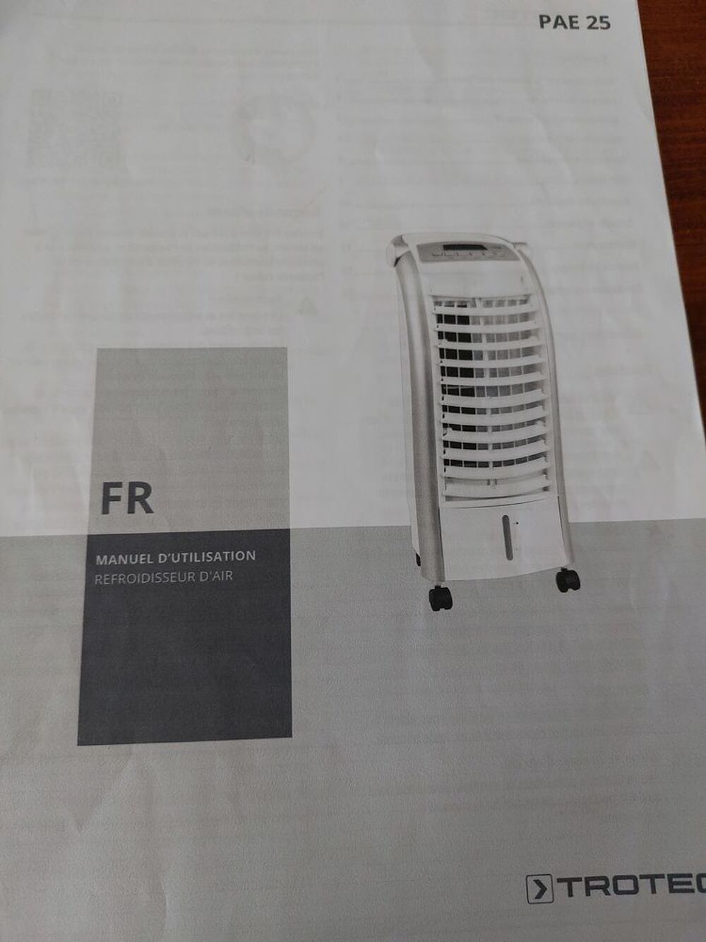 Refroidisseur d'air par &eacute;vaporation TROTEC PAE 25 Electroménager