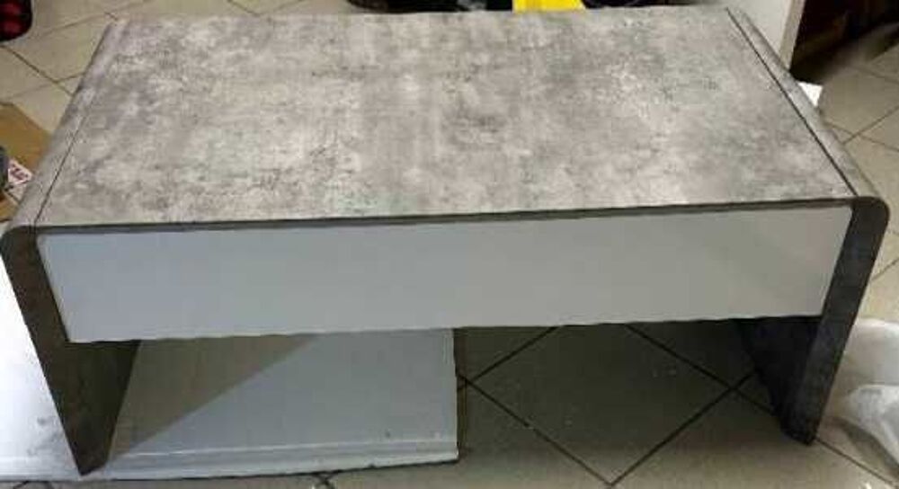Table+basse+b&eacute;ton/blanc+Giulia+2 Meubles