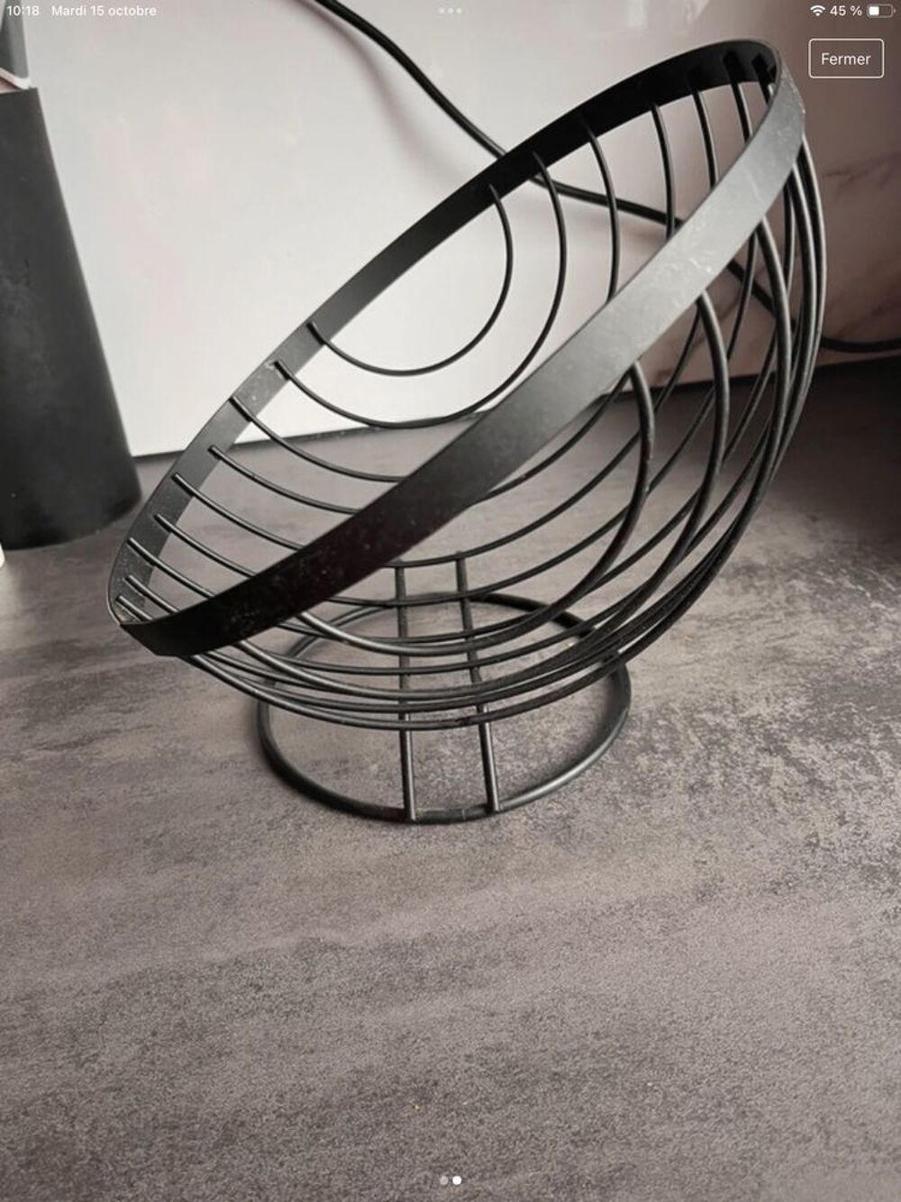 corbeille m&eacute;tal Décoration