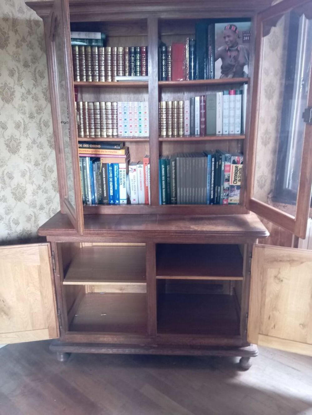 biblioth&egrave;que en ch&ecirc;ne massif Meubles