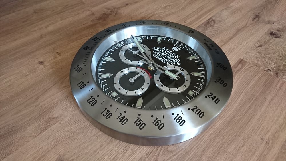 Horloge Murale ROLEX Daytona neuve diam&egrave;tre 34cm Décoration