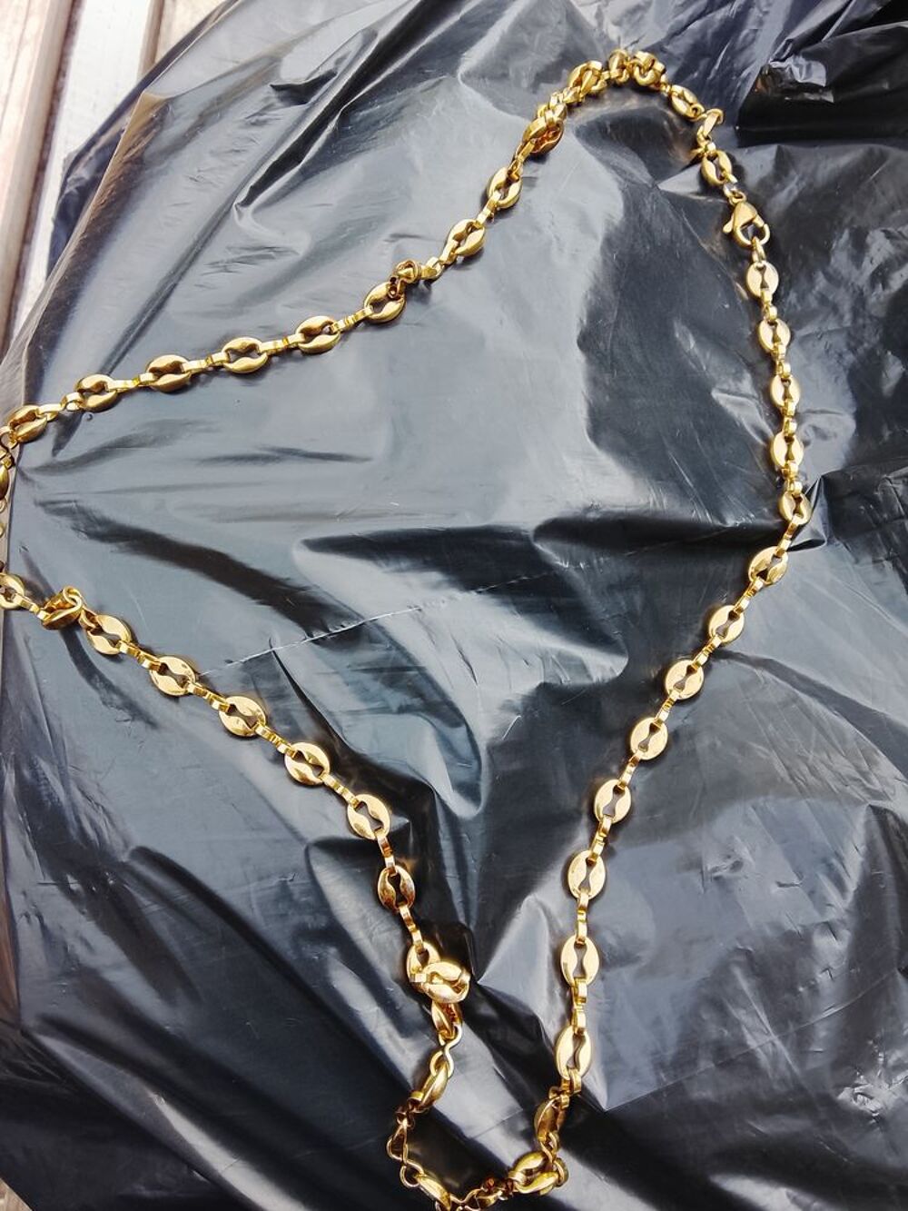 Cha&icirc;ne graines de caf&eacute;s plaqu&eacute; or Bijoux et montres