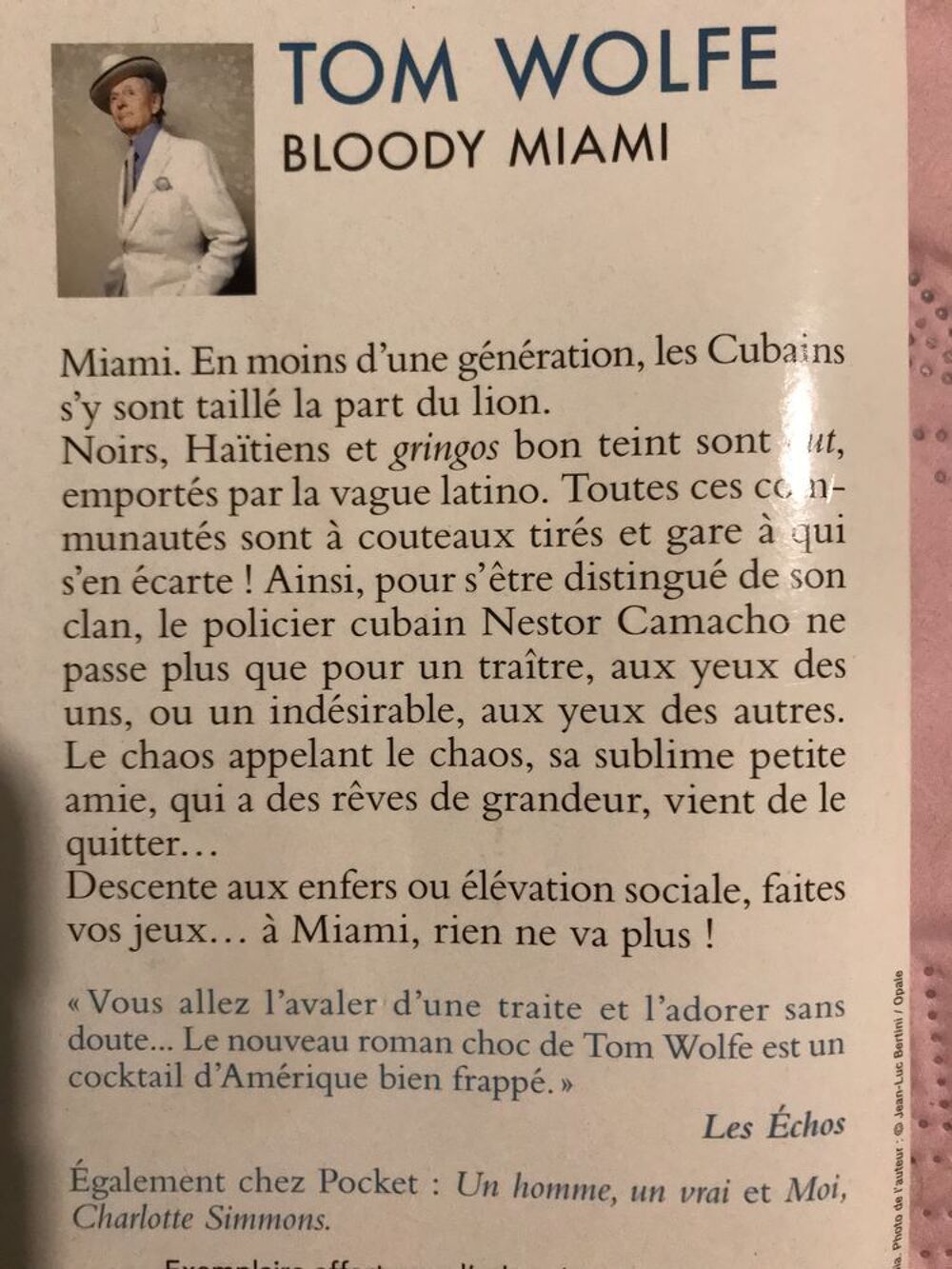 BLOODY MIAMI DE TOM WOLFE
Livres et BD