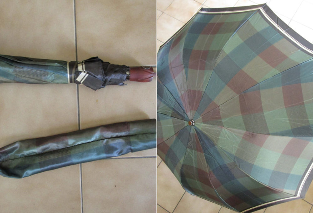 Parapluie vert Maroquinerie