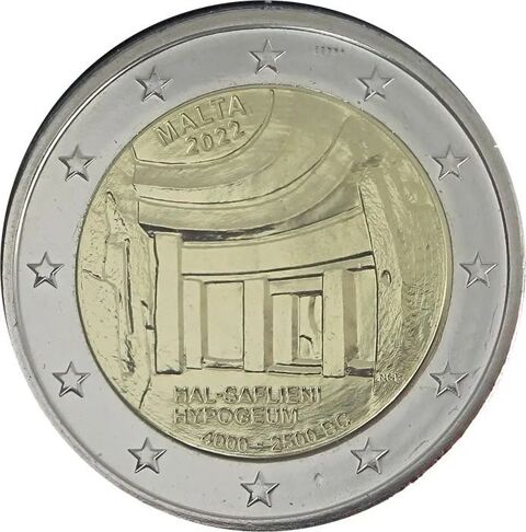 2 euro Malte 2022 Hypog�e de Hal Saflieni 7 Houdemont (54)