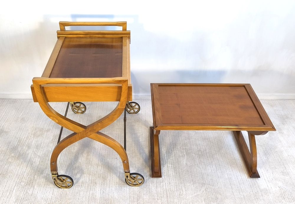 Belle paire de tables vintage en teck ? Desserte roulante Meubles