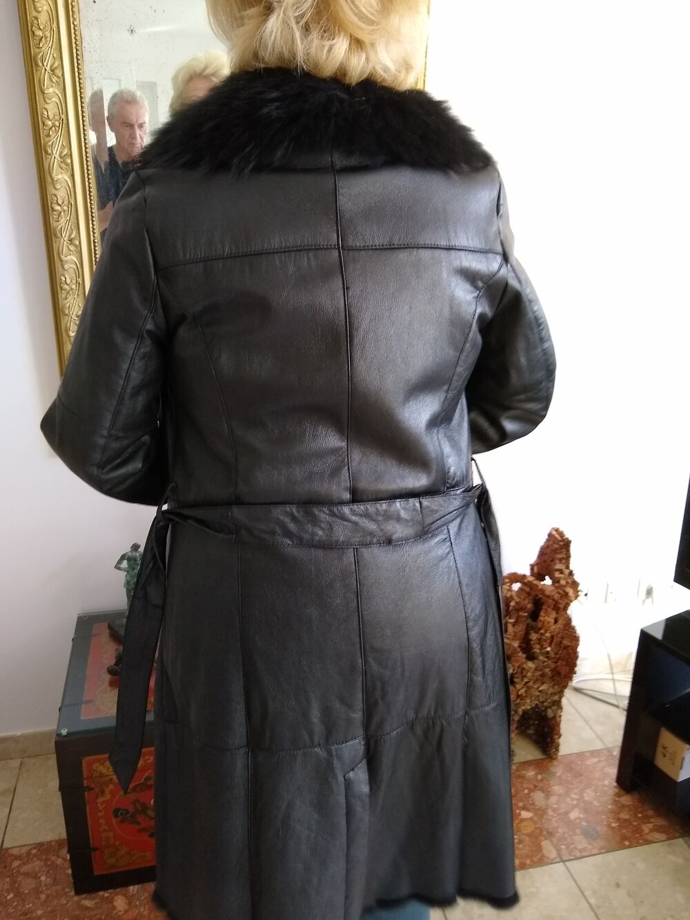 TRENCH CUIR NOIR K-YEN Vêtements