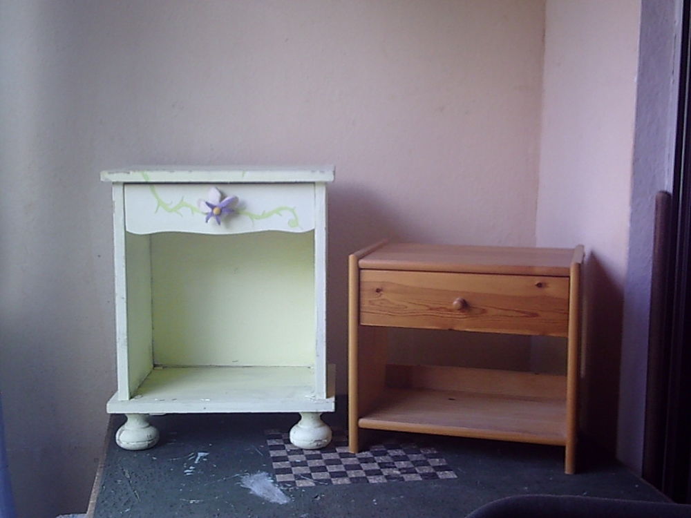 Table de chevet/de nuit en bois 1 tiroir &amp; Lit d'appoint Meubles