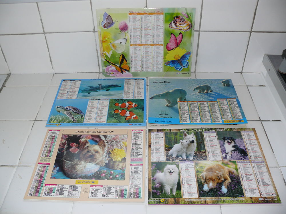 Calendriers th&egrave;me "ANIMAUX" 