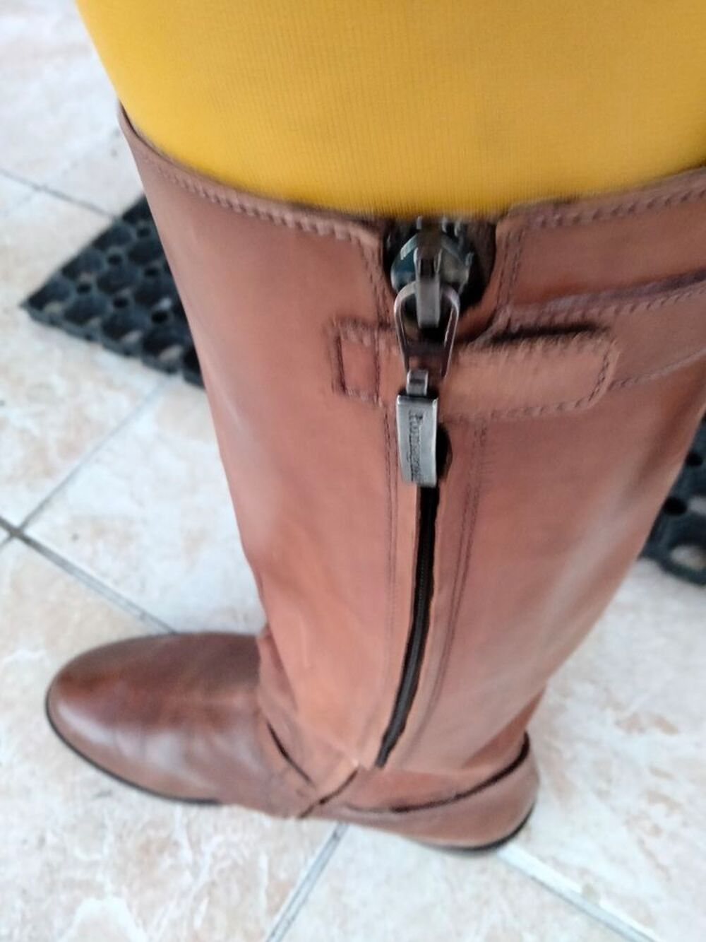 grandes bottes cuir Chaussures