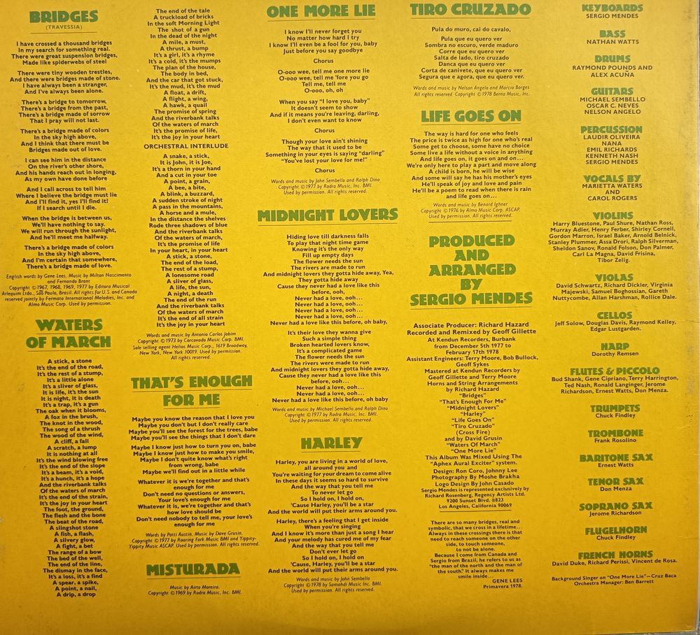 1 33 tours vinyle sergio mendes brasil 
CD et vinyles