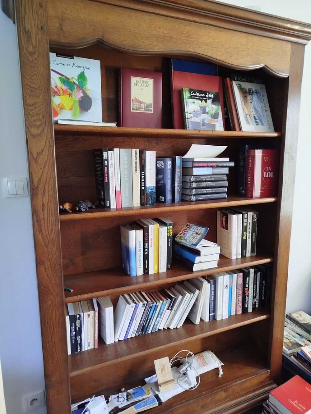 Biblioth&egrave;que bois ch&ecirc;ne massif. Meubles