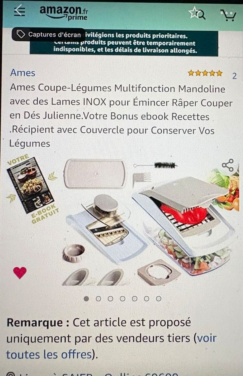 Lot de 20 coupe-l&eacute;gumes multifonctions neufs Cuisine