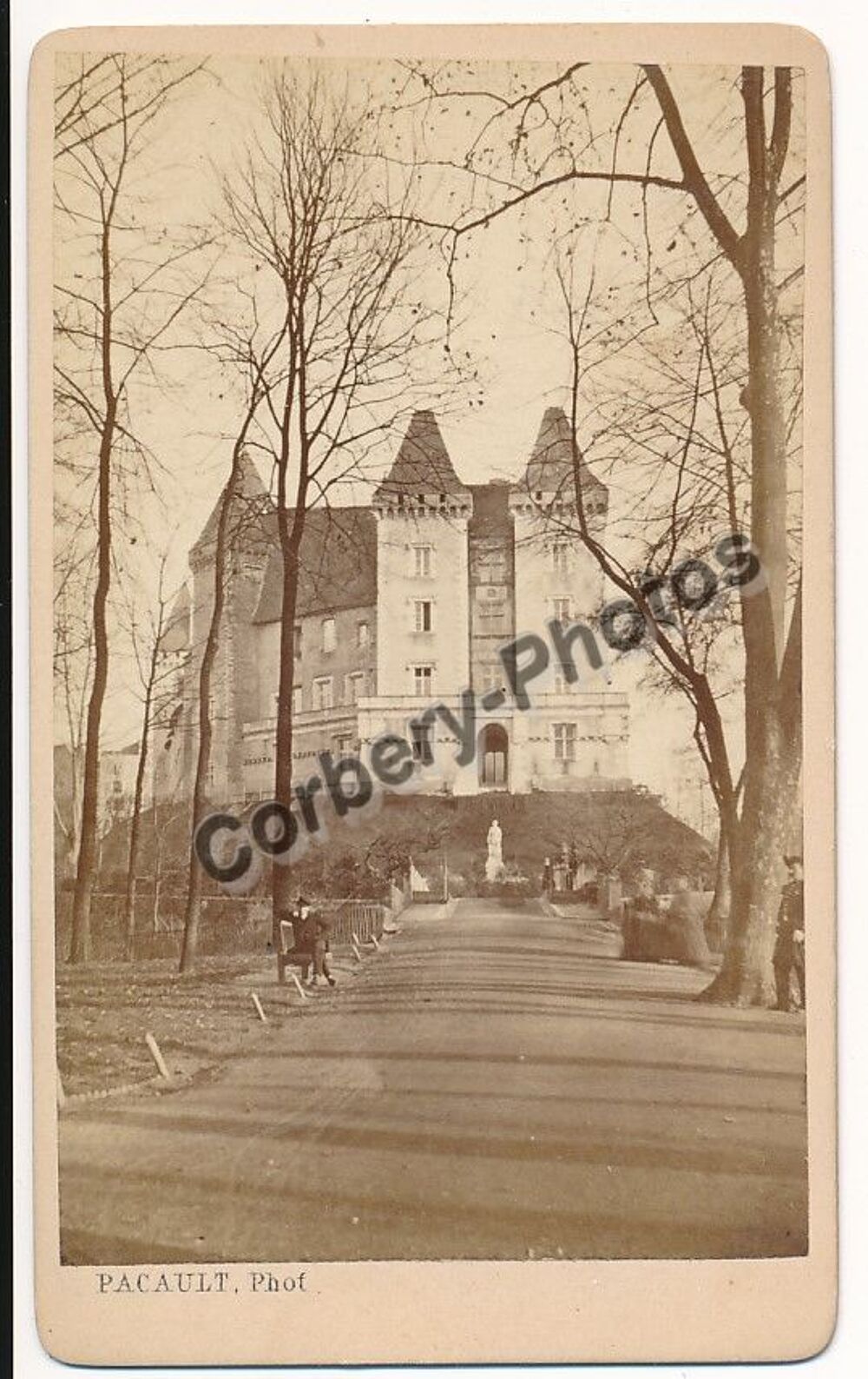 Cdv Ch&acirc;teau de Pau Photographie M. Picault ca1870 
