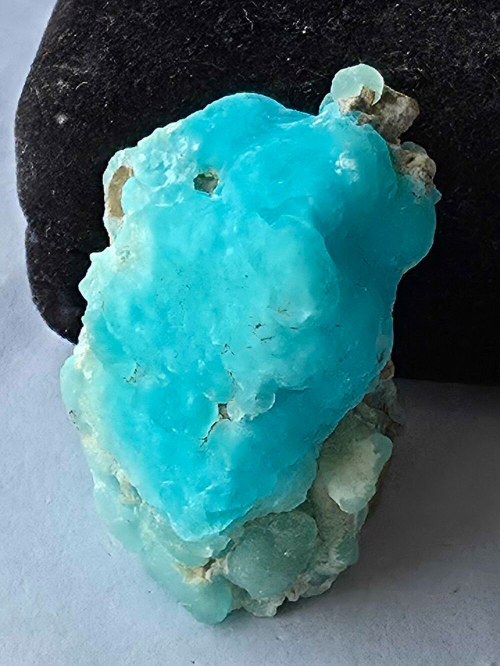 H&eacute;mimorphite Bleue Mamelonn&eacute;e du Congo-Pierre de Collection 