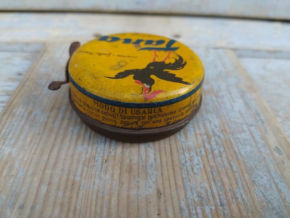 Ancienne Boite T&ocirc;le Publicitaire Cirage Tana 