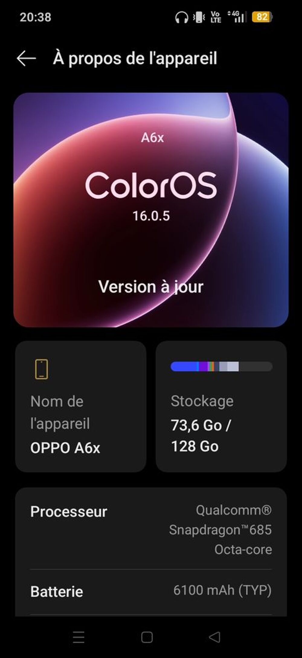 OPPO A6X 4G Téléphones et tablettes