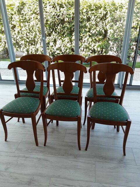 Lot de 6 chaises en merisier 120 Damparis (39)