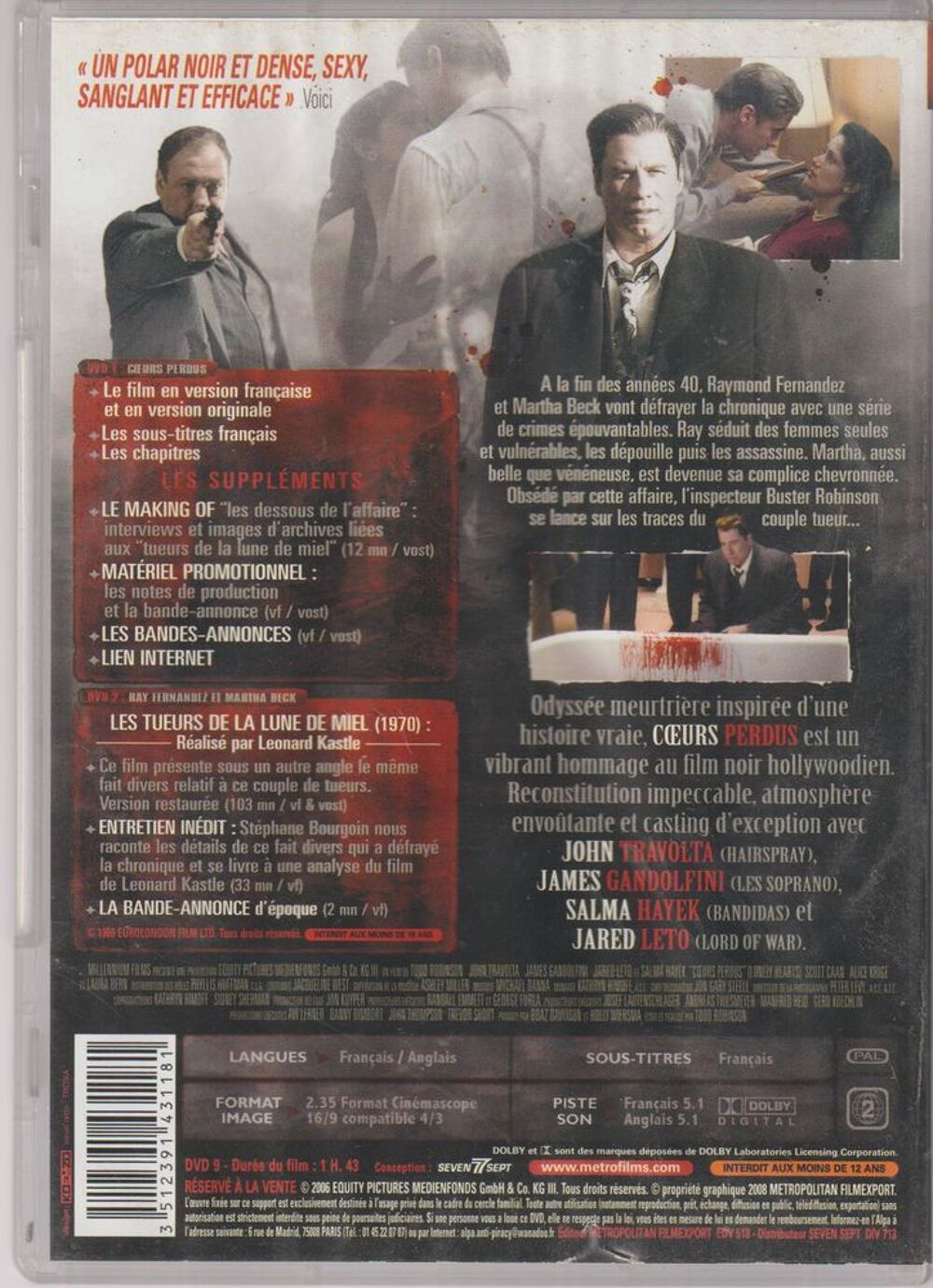 Coeurs perdus DVD et blu-ray