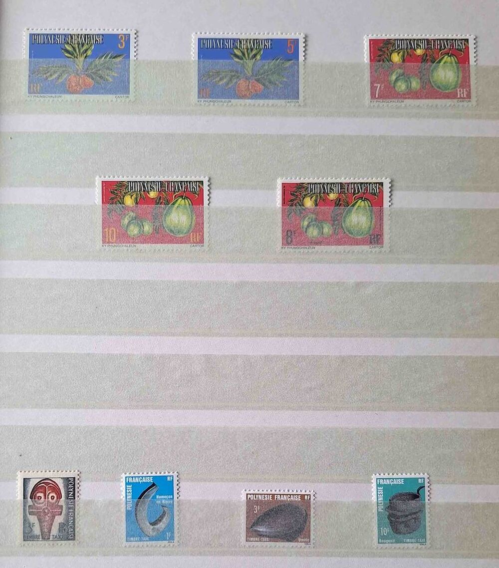 S&eacute;rie de timbres de collection de Polyn&eacute;sie fran&ccedil;aise 