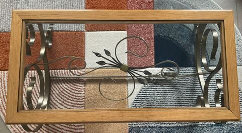 Table de salon bois verre et fer forg 0 Labourse (62)