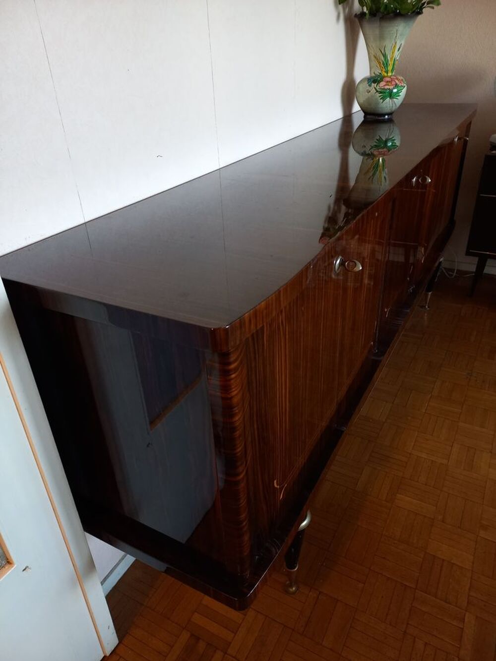 beau buffet bas en enfilade,en bois d'&eacute;b&egrave;ne de Macassa Meubles