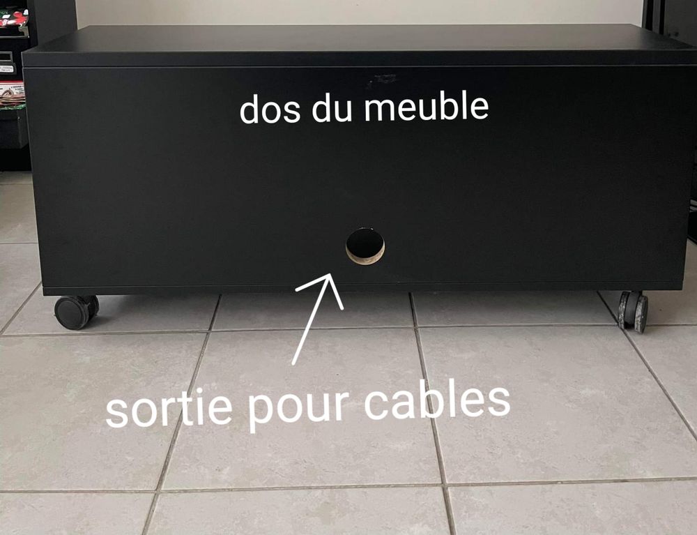 Meuble t&eacute;l&eacute;vision noir Photos/Video/TV