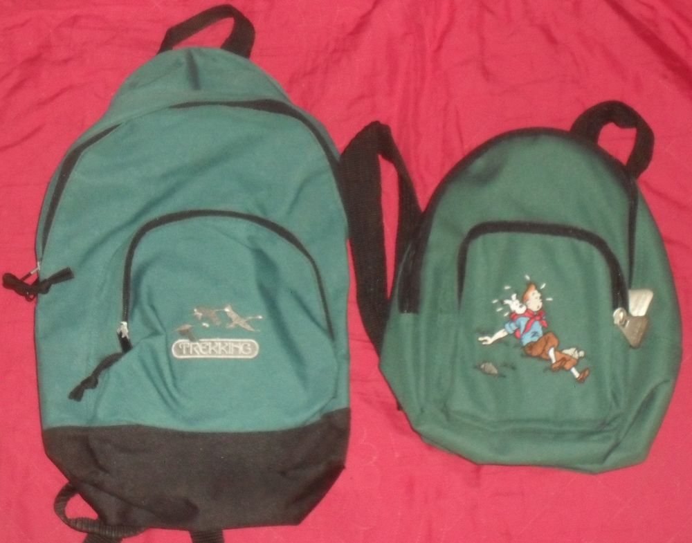 Lot de 2 sac &agrave; dos Enfants. Tintin et Trekking Maroquinerie