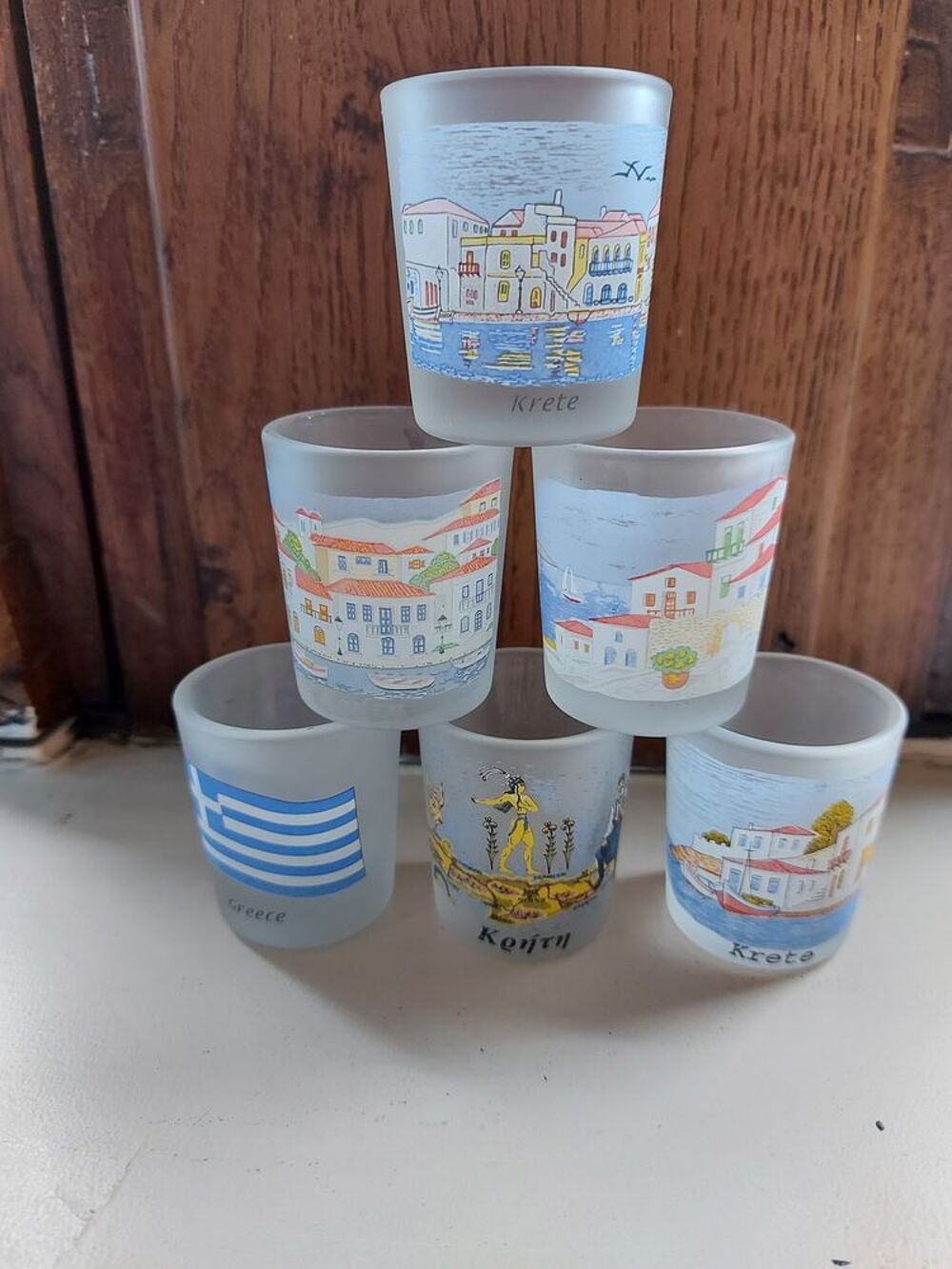 6 petits verres ou verrines Décoration