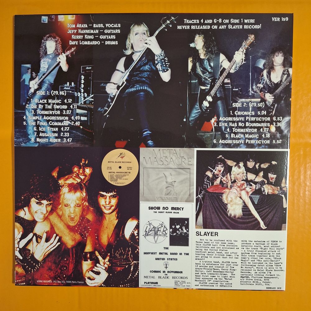 33 T Slayer CD et vinyles