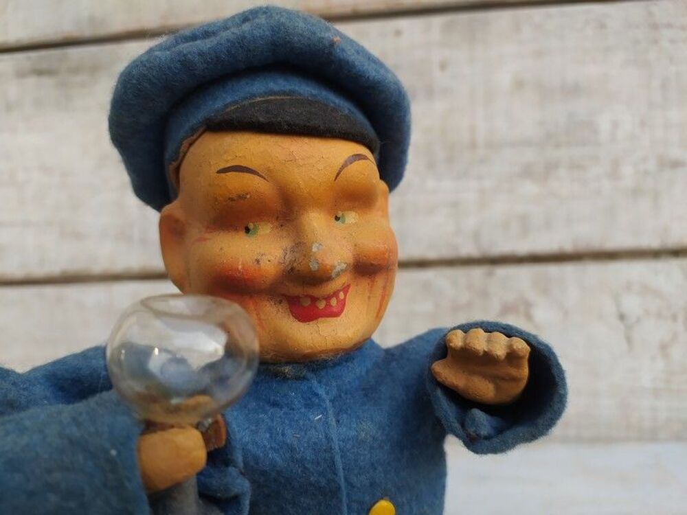 Ancien Marin Buveur Jouet Articul&eacute; Ressort Vintage 