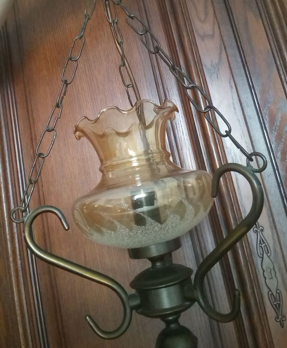 Lustre RETRO avec cha&icirc;ne Décoration