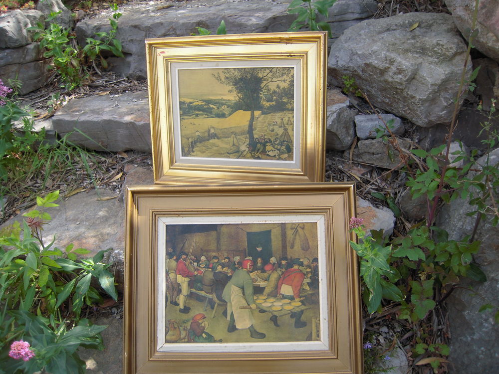 DEUX HUILES SUR TOILE ENCEDREES Décoration