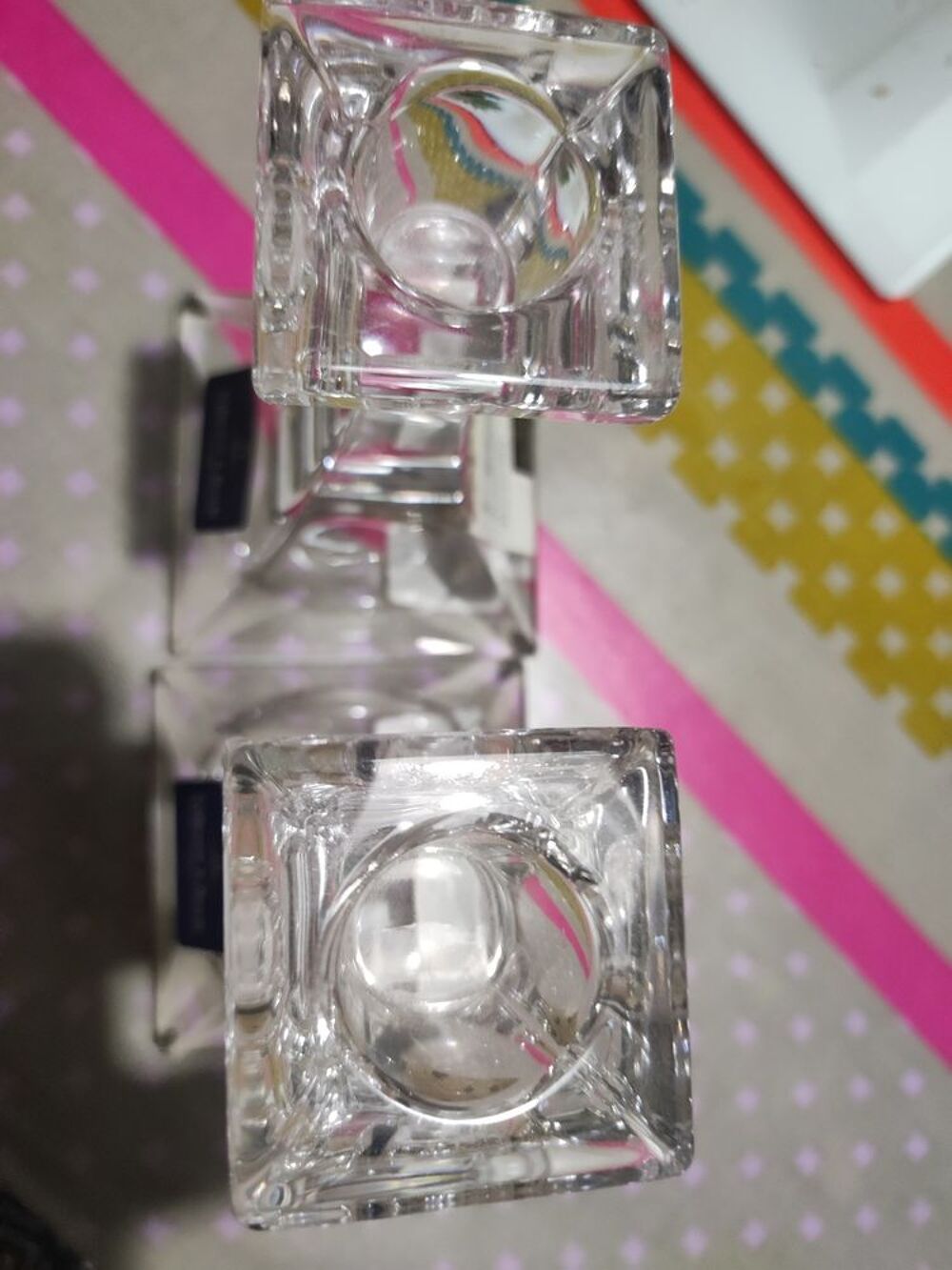 Paire de bougeoirs cristal de Villeroy /Boch neufs. Germany Cuisine