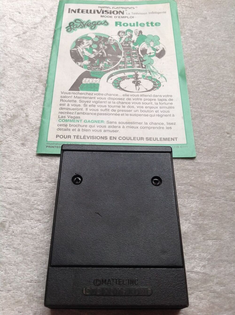 LAS VEGAS ROULETTE INTELLIVISION RETROGAMING Bz29 Consoles et jeux vidéos