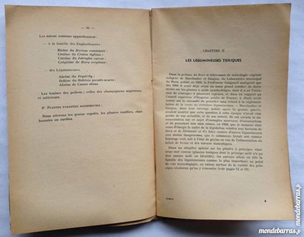 contribution &agrave; l'&eacute;tude de la toxicologie v&eacute;g&eacute;tale Livres et BD
