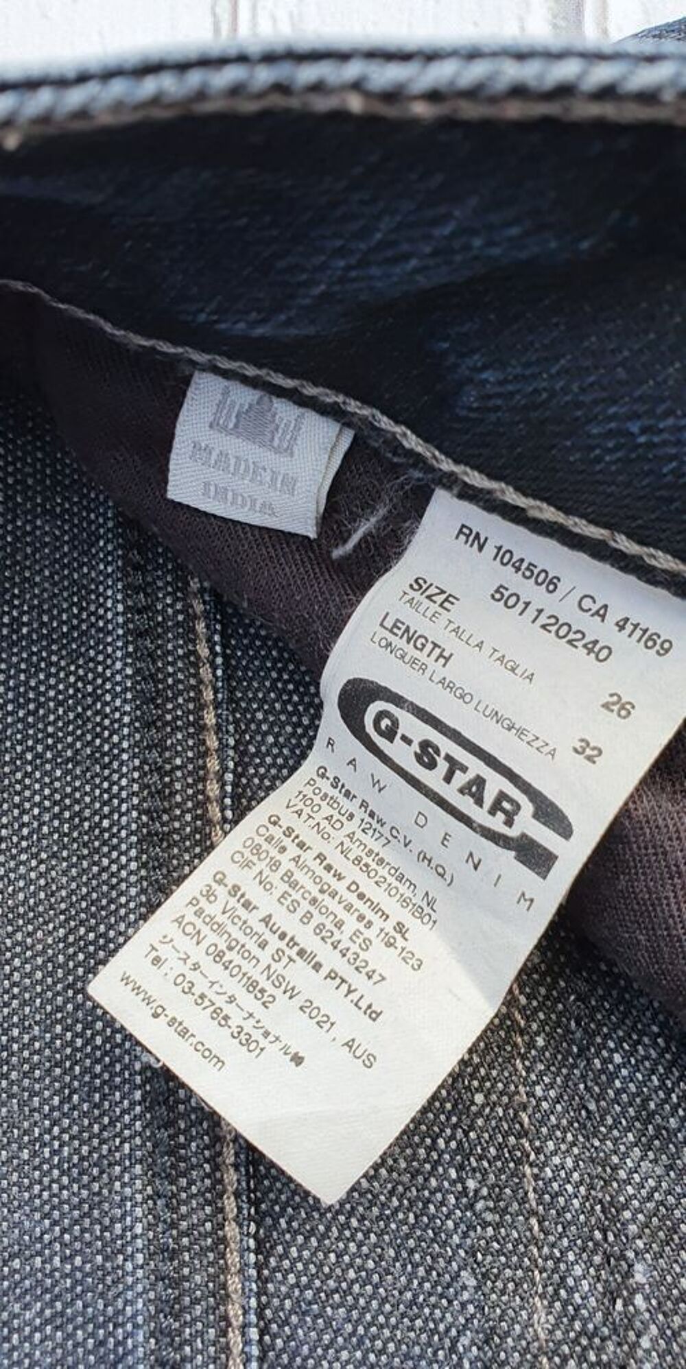 Jeans ? G-STAR Raw Taille 26 Blue Vêtements