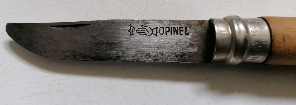 Couteau pliant Opinel N&deg; 6 ancien "&agrave; la main couronn&eacute;e" TBE 
