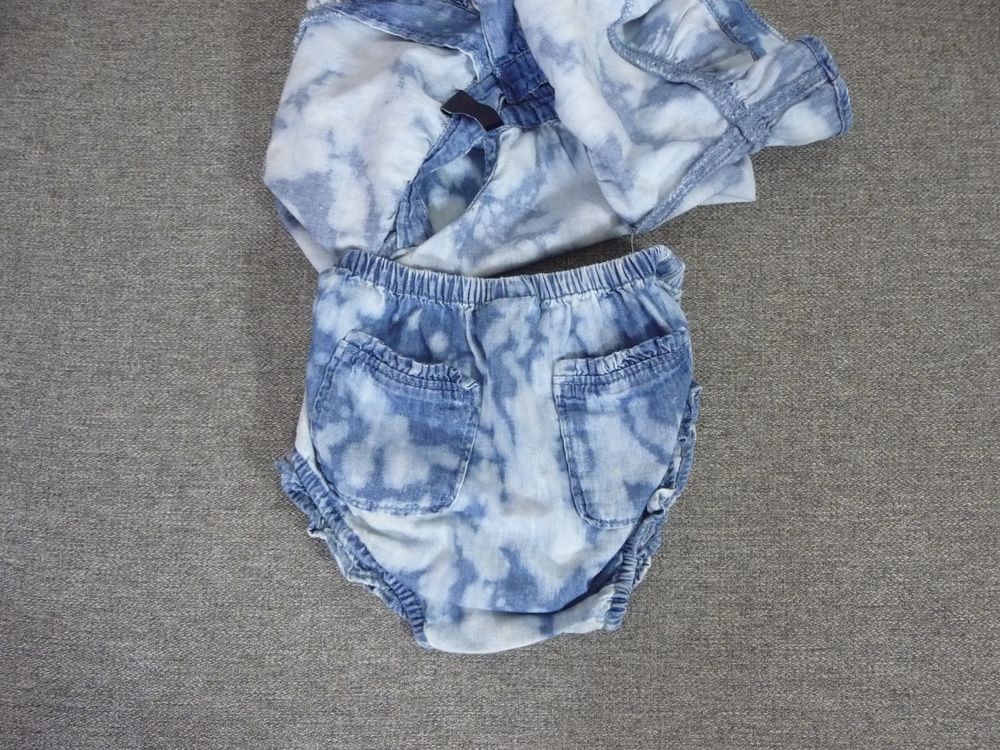 Ensemble Top &agrave; Bretelles avec son Short Bleu D&eacute;lav&eacute;- Gap Vêtements enfants