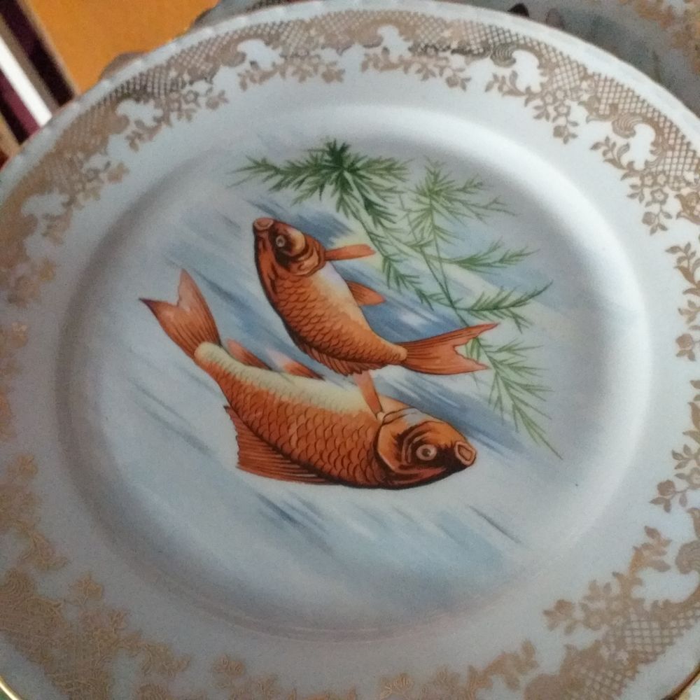  Service de table &agrave; poissons.
Dcoration