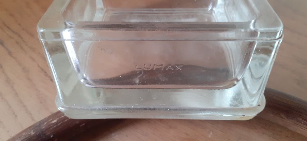 Cendrier de marque LUMAX tout en verre, 