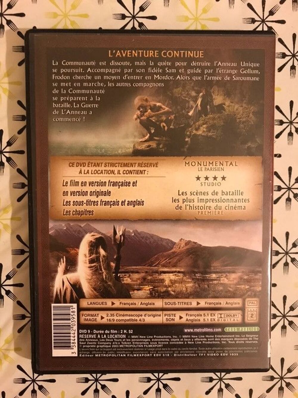 DVD Le seigneur des anneaux: les deux tours DVD et blu-ray