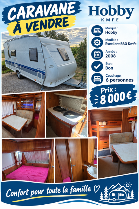 HOBBY Caravane 2008 occasion Teulat 81500