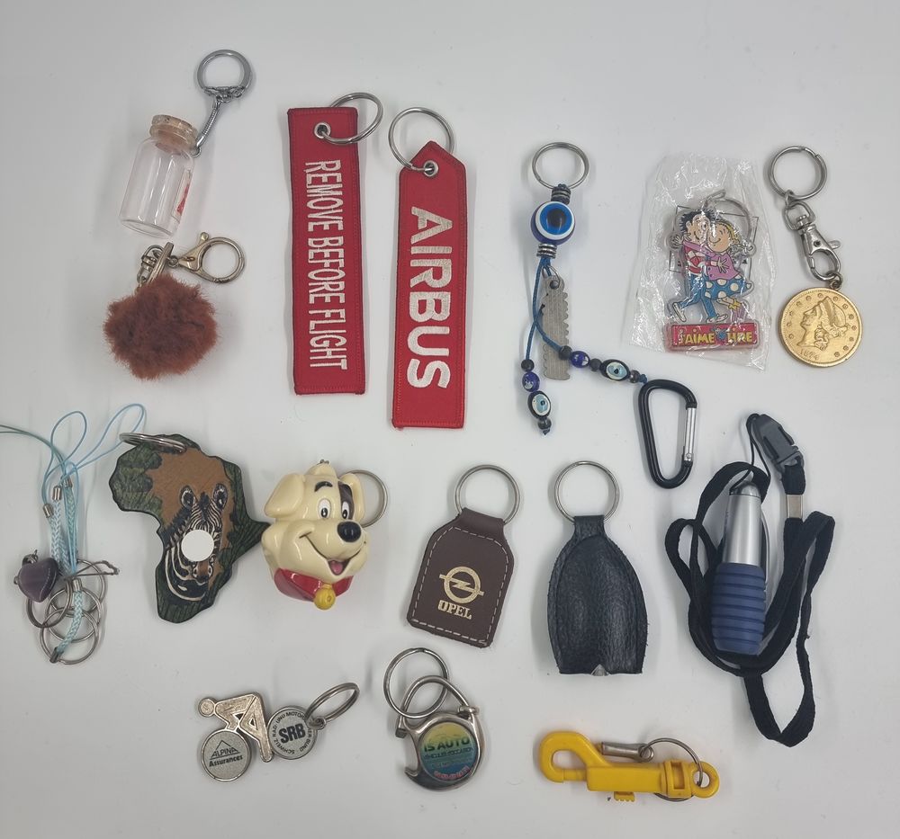 Lot de porte-cl&eacute;s 