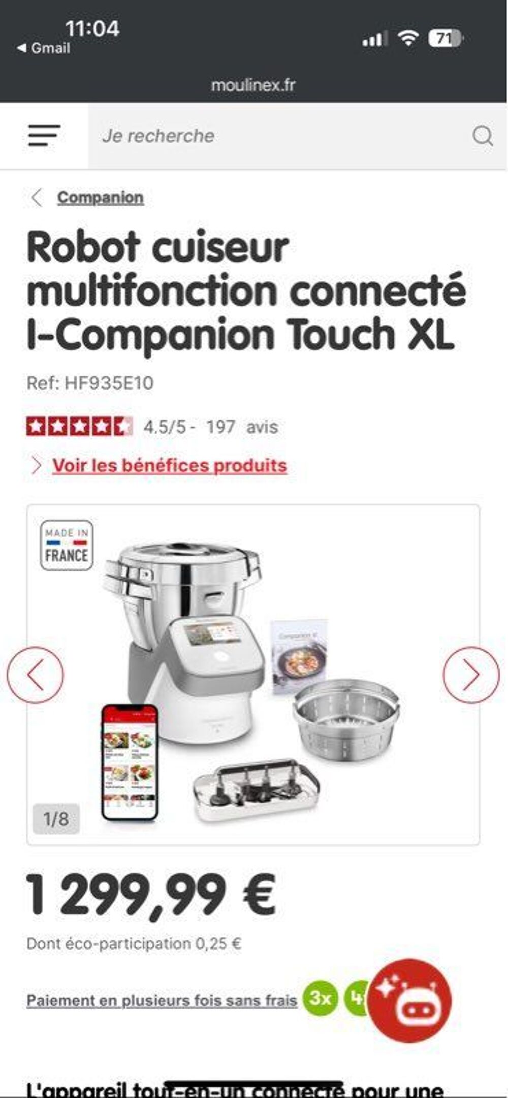 Robot cuiseur multifonction Moulinex Electrom�nager